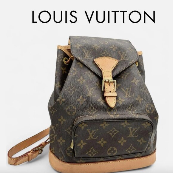 Authentic Louis Vuitton Brown MM Montsouris Backpack  UNSEX - Picture 1 of 12